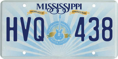 MS license plate HVQ438