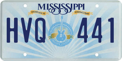 MS license plate HVQ441