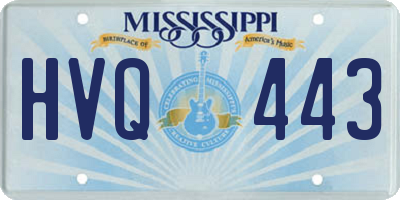 MS license plate HVQ443