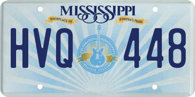 MS license plate HVQ448