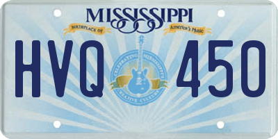 MS license plate HVQ450