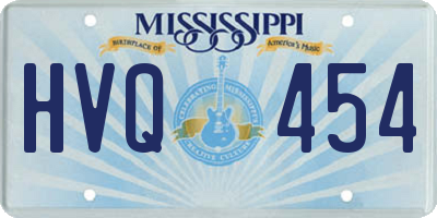 MS license plate HVQ454