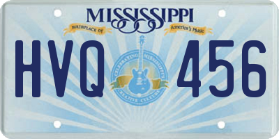 MS license plate HVQ456