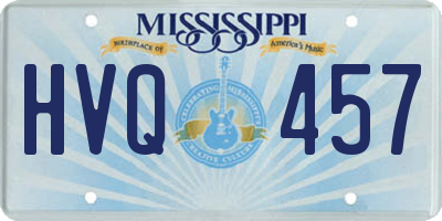 MS license plate HVQ457