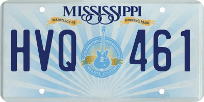 MS license plate HVQ461