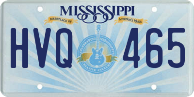 MS license plate HVQ465