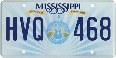 MS license plate HVQ468