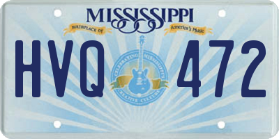 MS license plate HVQ472