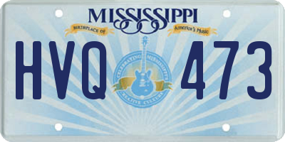 MS license plate HVQ473