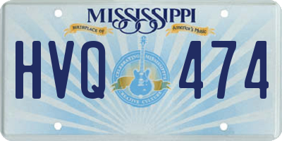 MS license plate HVQ474