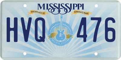 MS license plate HVQ476