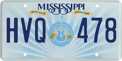 MS license plate HVQ478