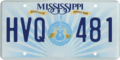 MS license plate HVQ481