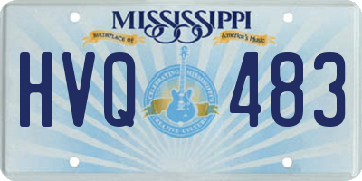 MS license plate HVQ483