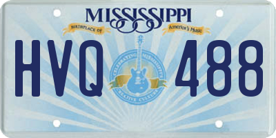 MS license plate HVQ488