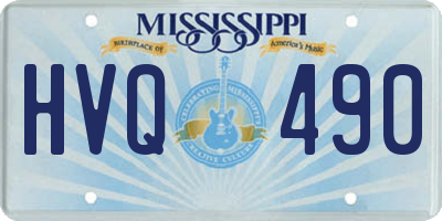MS license plate HVQ490