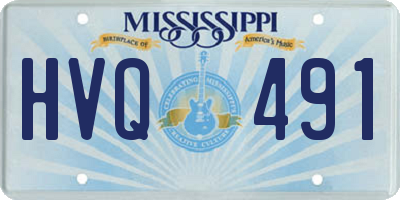 MS license plate HVQ491