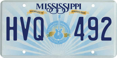MS license plate HVQ492