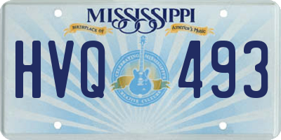 MS license plate HVQ493
