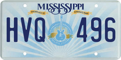 MS license plate HVQ496