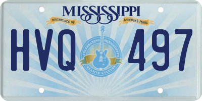 MS license plate HVQ497
