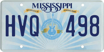 MS license plate HVQ498