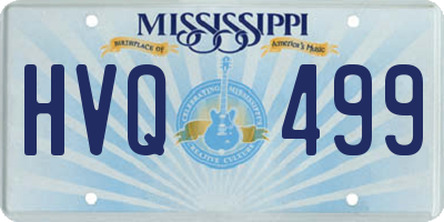 MS license plate HVQ499