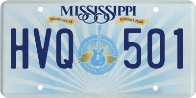 MS license plate HVQ501
