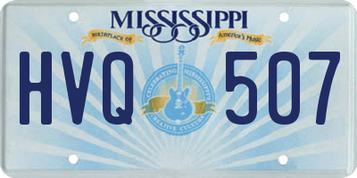 MS license plate HVQ507