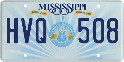 MS license plate HVQ508