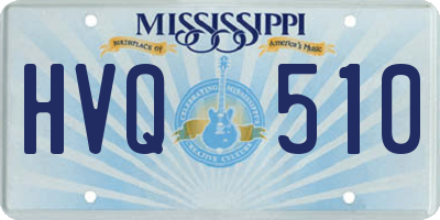 MS license plate HVQ510