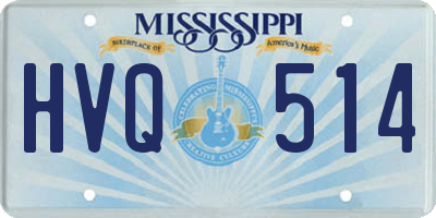 MS license plate HVQ514