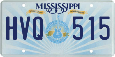 MS license plate HVQ515