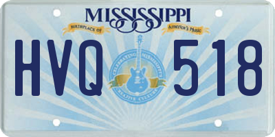 MS license plate HVQ518