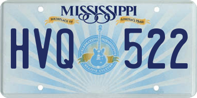 MS license plate HVQ522