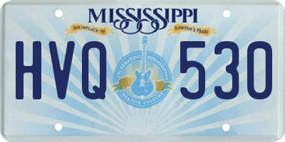 MS license plate HVQ530
