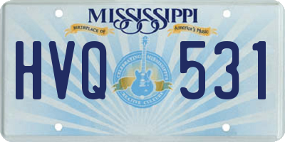 MS license plate HVQ531