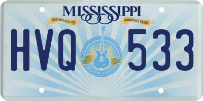 MS license plate HVQ533