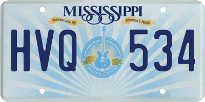 MS license plate HVQ534