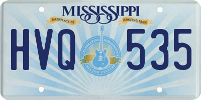 MS license plate HVQ535