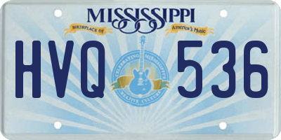 MS license plate HVQ536