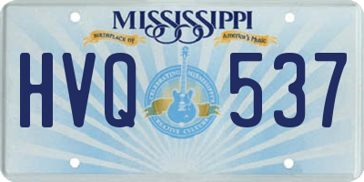 MS license plate HVQ537