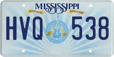 MS license plate HVQ538