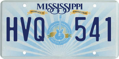 MS license plate HVQ541