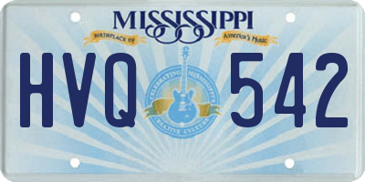MS license plate HVQ542