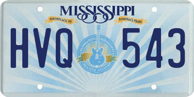 MS license plate HVQ543