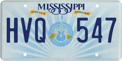 MS license plate HVQ547