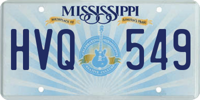 MS license plate HVQ549