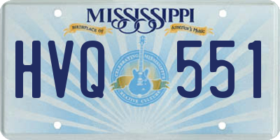MS license plate HVQ551