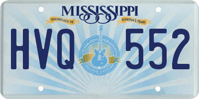 MS license plate HVQ552